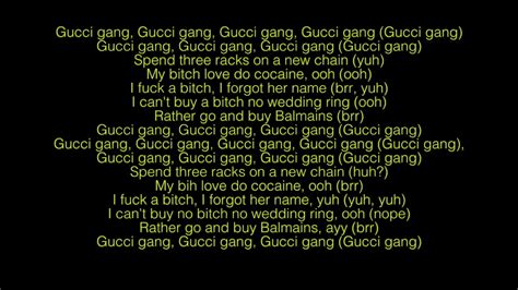 gucci gang clean lyrics copy and paste|Gucci gang lyrics copy paste.